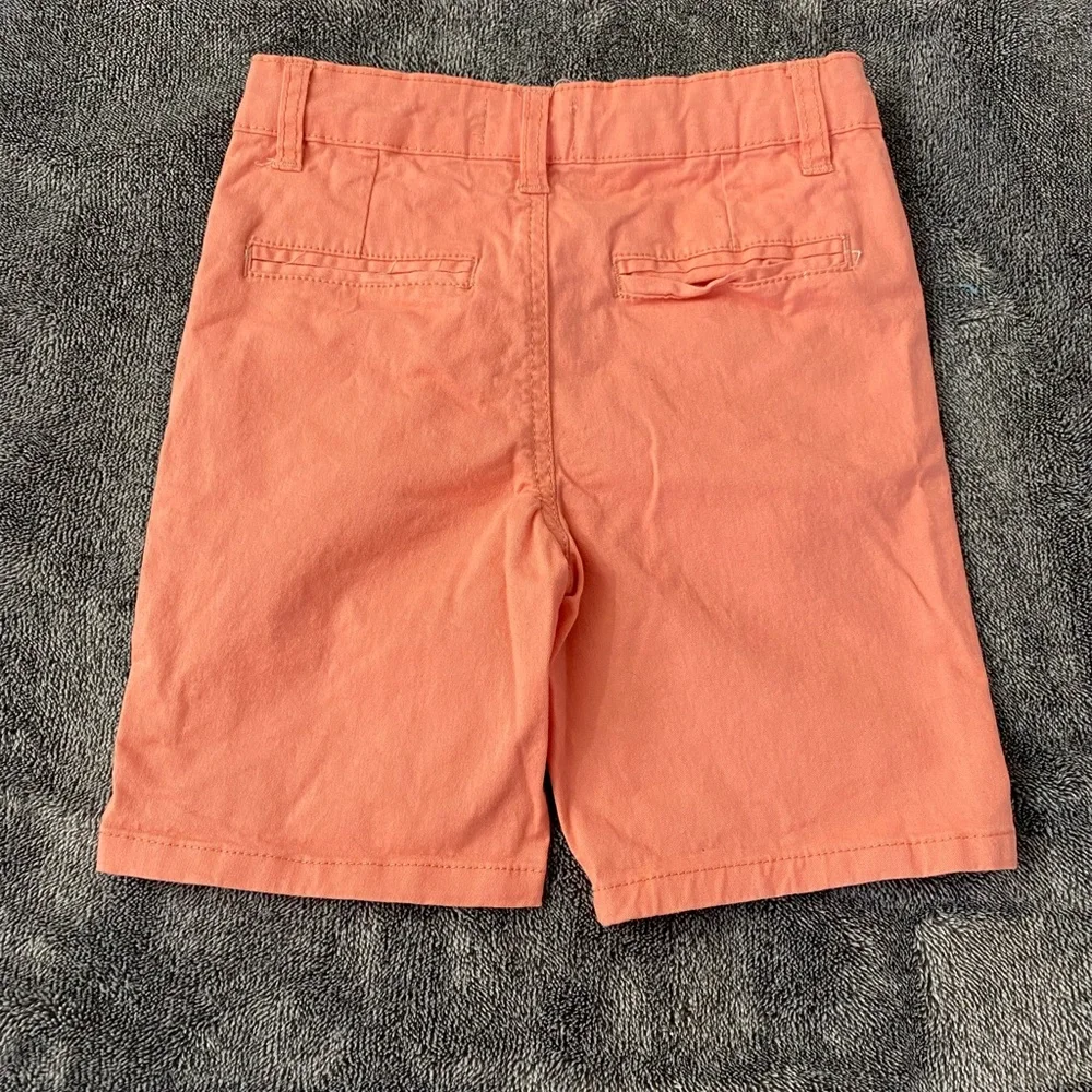 Little Boy’s‎ Stitch and Stone Coral Cotton Chino Shorts Size 6 Easter Spring